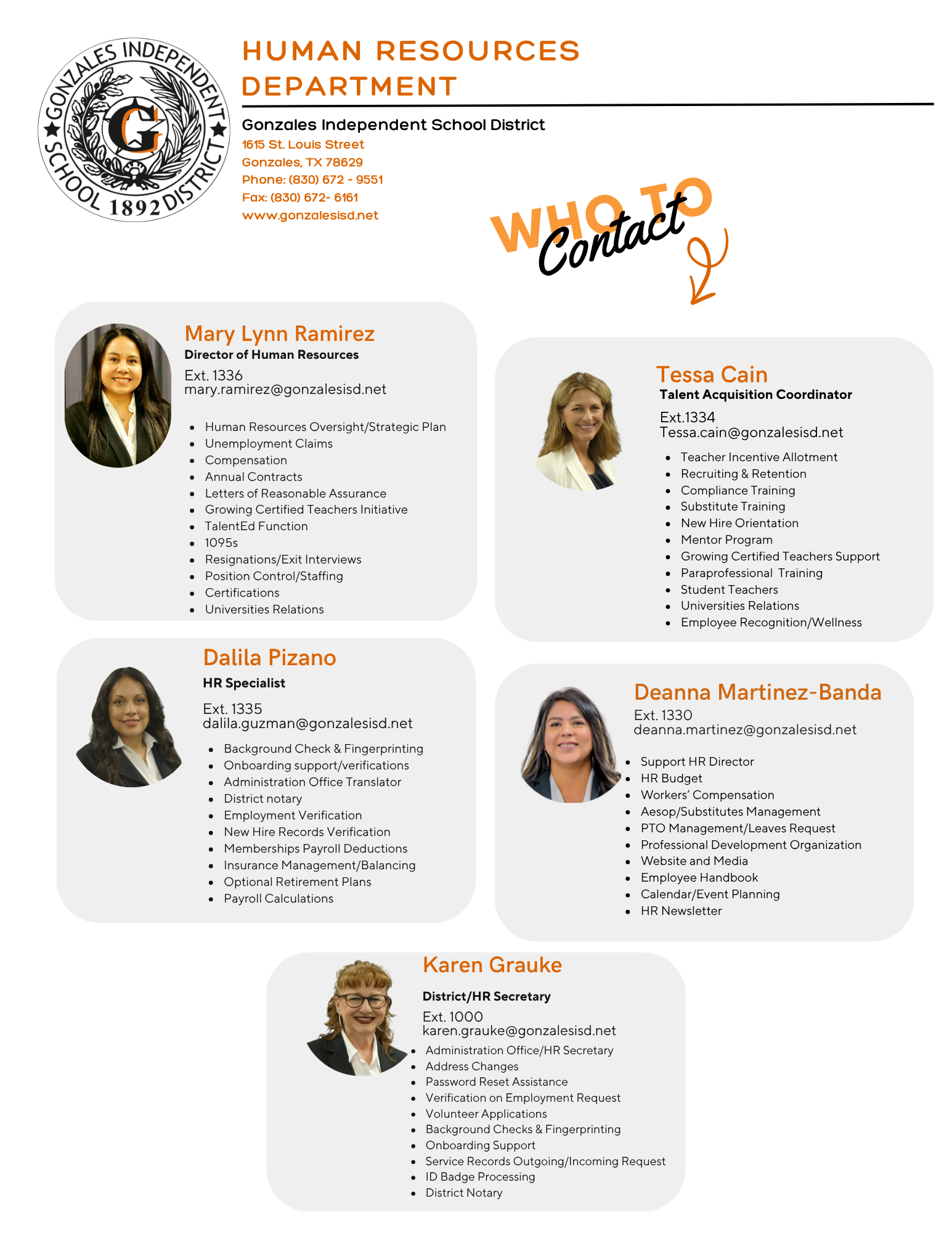 Who to Contact in HR?